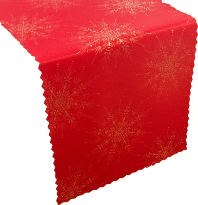Zdjęcie produktu dla Obrus dwustronny plamoodporny świąteczny złoty czerwony 40x40 cm