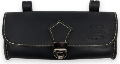 Produktbild von Selle Monte Grappa Retro Satteltasche Leder mit Klickverschlusschnalle Schwarz