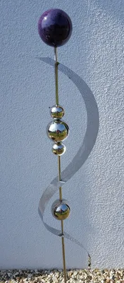 Produktbild von Skulptur Merkur violett Edelstahl 150 cm Beetstecker Gartenstecker