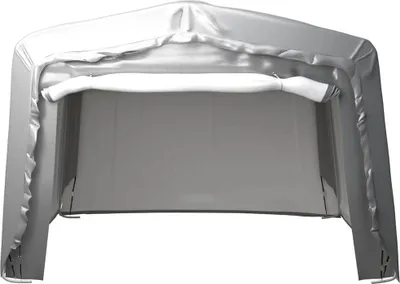 Produktbild von vidaXL Lagerzelt 370x370 cm Stahl Grau