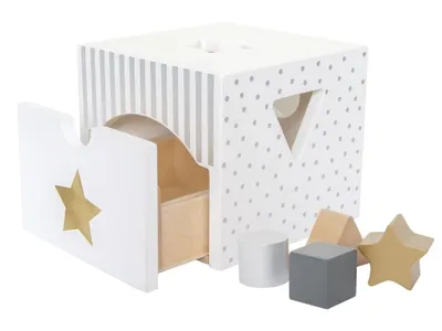 Imagen del producto de JaBaDaBaDo, caja organizadora, color plateado, 1,5 rok/roky, madera, multicolor