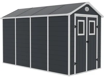 Immagine prodotto di Casetta da giardino in resina "Texas" - 5,23 m² - Kit di ancoraggio incluso - Antracite