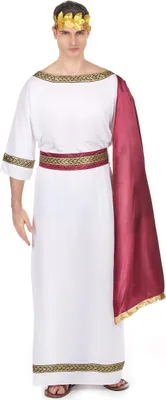Immagine prodotto di Costume da imperatore romano da uomo bianco-rosso-oro - taglia unica (42)