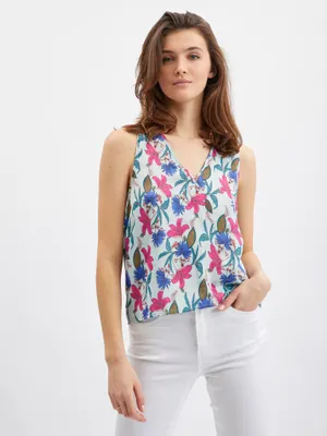 Produktbild von Orsay Rosa-Blaue Damenbluse mit Blumenmuster 620107840000__34