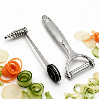 Spiralisierer + Sparschäler, Edelstahl, 2-teilig