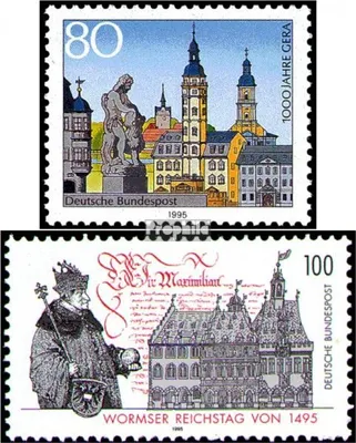 Produktbild von Briefmarken BRD (BR.Deutschland) 1995 Mi 1772,1773 (kompl.Ausg.) gestempelt 1000 Jahre Gera
