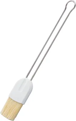 Produktbild von Rösle 12468 Backpinsel Naturborsten 3,5cm, silber/weiß (1 Stück)