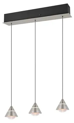 Produktbild von LED Pendelleuchte, Nickel matt, Farbwechsel, H 200 cm