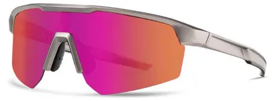 Immagine prodotto di VeyRey Occhiali da sole sportivi Monoal montatura grigia lenti rosa Universali