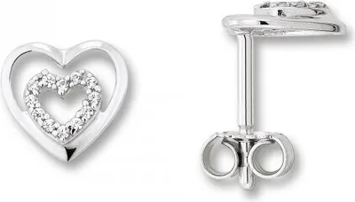Produktbild von Ohrstecker Zirkonia 925/- Silber rhodiniert poliert