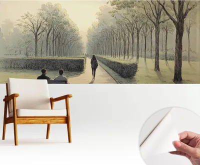 Obrázek produktu pro Samolepicí fototapeta – 250 x 104 cm – tapeta – nástěnná tapeta – nástěnné malby – samolepicí fólie – dekorativní fólie – tapetová fólie – stěna – dekorace – obývací pokoj – Parkfrieden