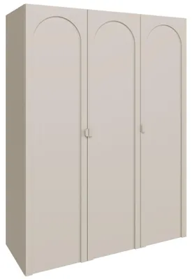 Produktbild von Selsey Arkadia – Kleiderschrank mit 3 Türen mit Bogenausschnitt, Kaschmirgrau, 150 cm