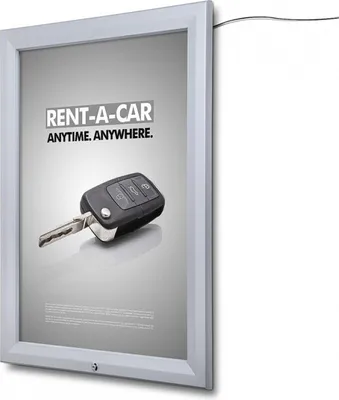 Produktbild von Plakatschaukasten, LED-hinterleuchtet A1, silber