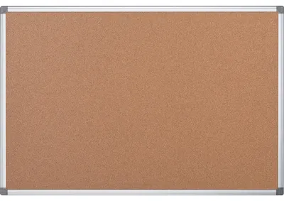 Produktbild von Korktafel mit Alurahmen Pinnwand Rückwand Pappe 90x60 cm