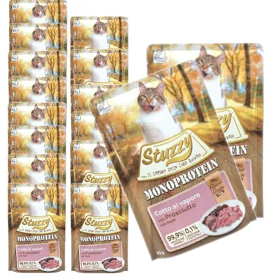 Zdjęcie produktu dla Mokra karma dla kota STUZZY Monoprotein Szynkowe WIEPRZOWINA 16x85g
