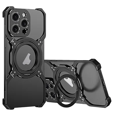Obrázek produktu pro Pro Apple iPhone 15 Pro Luxury Frame Metal Magsafe Cover Design Black