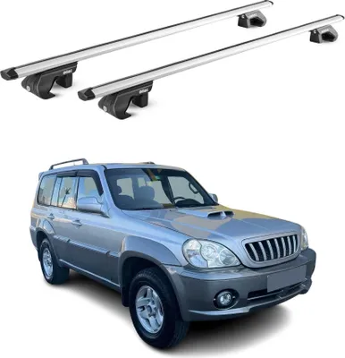 Image de Barres de toit transversales pour Hyundai Terracan HP 2001-2007 Alu Gris 2x ABE