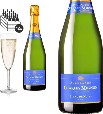Produktbild von 12er Karton Champagne Blanc de Noirs Brut von Charles Mignon