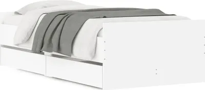 Obrázok produktu pre vidaXL Rám postele so zásuvkami biely 100x200 cm
