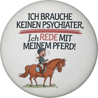 Produktbild von Ich brauche keinen Psychiater, nur mein Pferd! Magnet mit Flaschenöffner