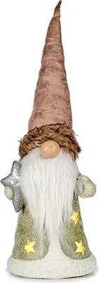 Zdjęcie produktu dla Figurka dekoracyjna goblin z jasną gwiazdą 18,8 x 54 x 21 cm szaro-różowa żywica