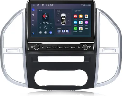 Zdjęcie produktu dla 2+64G 10,1 cala Carplay Android 13 Radio samochodowe do Mercedes-Benz Vito W447 2014-2020 GPS Navi WIFI BT DAB+ SWC USB z pokrętłem sterowania