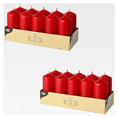 Produktbild von Stumpenkerzen/Säulenkerze Rot (20 Stück)