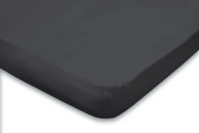 Produktbild von Eleganzzz Topper-Spannbetttuch Jersey Stretch – Anthrazit  – 120/130/140x200  – weich & dehnbar