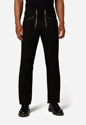 Immagine prodotto di Pantaloni da uomo in pelle da carpentiere Ricano RT-105 Buff. Nubuk - Nero / 36