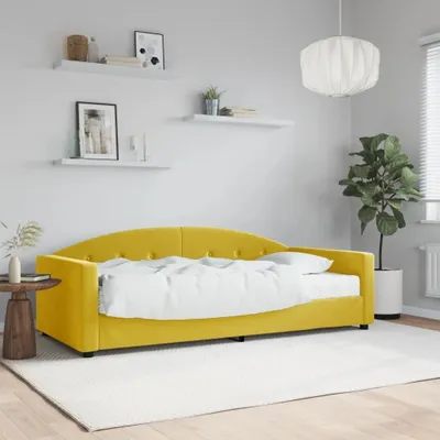 Produktbild von Maison Exclusive - Tagesbett mit Matratze Gelb 90x200 cm Samt