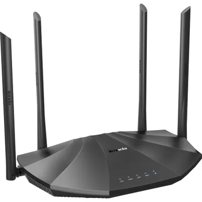 Produktbild von Tenda AC19, Wi-Fi 4 (802.11n), Dual-Band (2,4 GHz/5 GHz), Ethernet/LAN, Schwarz, Tabletop-Router