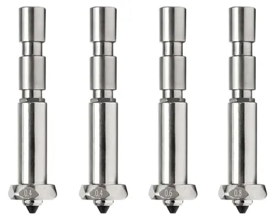 4er-Set Düsen gehärteter Stahl für Kobra 3 Max, 0,4/0,6/0,8 mm