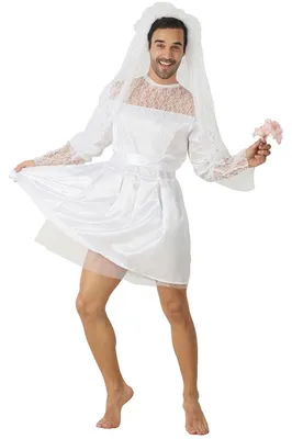Produktbild von INF Cosplay Herren-Brautkleid Weiß Polyester Einheitsgröße für Bühne