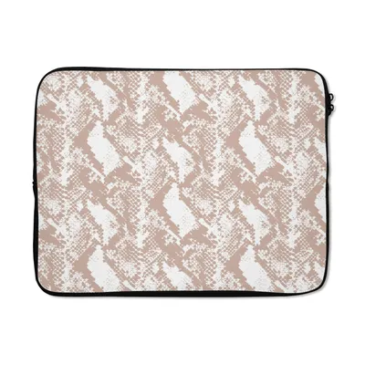 Produktbild von MuchoWow® Laptop Hülle 17 Zoll Laptoptasche Tiermuster - Schlange - Schuppen - Pastell - Zipper - Schutzabdeckung
