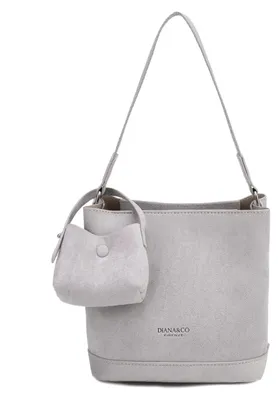 Zdjęcie produktu dla Torebka damska Diana&Co, wykonana z materiału wegańskiego, z odpinanym paskiem i możliwością noszenia jako kopertówka