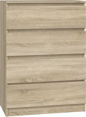 Produktbild von VBChome Kommode mit 4 Schubladen 70 x 40 x 97 cm Eiche Sonoma Grifflose Schubladenkommode Mehrzweckschrank für Flur Schlafzimmer Wohnzimmer Kinderzimmer Modern Eiche Sonoma