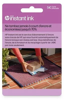 Immagine prodotto di Carta prepagata Instant Ink HP - abbonamento per la fornitura di cartucce originali HP