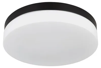 Produktbild von Außen Deckenleuchte, Alu, Glas, schwarz, D 30 cm