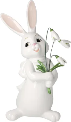 Produktbild von Goebel Figur Hase Snow White Welcome Spring, Porzellan, glasiert, weiß glasiert, 30 cm, 66846551