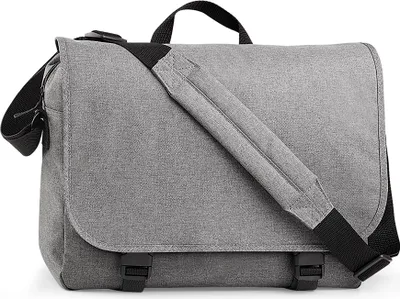 Produktbild von BagBase Messenger Tasche Two-Tone RW2583 (Einheitsgröße) (Grau meliert)