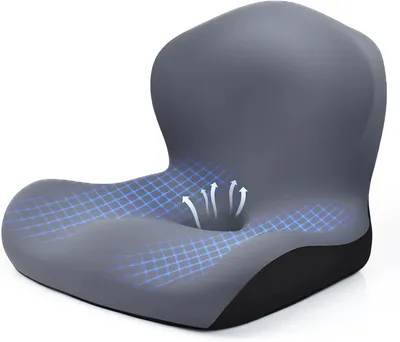 Produktbild von Orthopädisches Sitzkissen mit Rückenlehne, Memory-Schaum, rutschfest, für Homeoffice