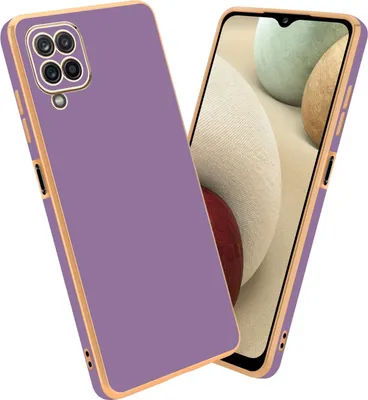 Immagine prodotto di Cadorabo custodia protettiva per Samsung Galaxy A12 / M12 cover in viola custodia del telefono cellulare TPU silicone fotocamera custodia di protezione caso
