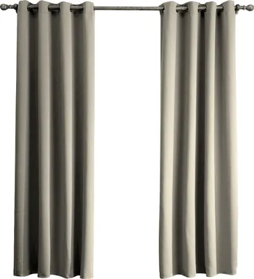 Image de Topchances Rideau set de 2 rideaux opaques Salon Chambre Rideaux à œillets Rideau thermique, 213*132cm, Gris foncé