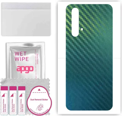 Produktbild von apgo Rückseite Schutzfolie, Skin, kompatibel mit Realme X50T, Hinten Displayschutzfolie aus Vinylfolie, kratzfest, einfache Montage - Kohlenstoff-Chamäleon CAKA1