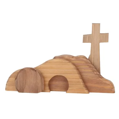 Image de Pâques scène décoration artisanale en bois vide croix de tombe décoration pour la maison de fête de mariage