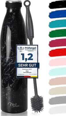 Produktbild von Famanu Trinkflasche 1,5 l - Edelstahl, doppelwandig, für kohlensäurehaltige Getränke