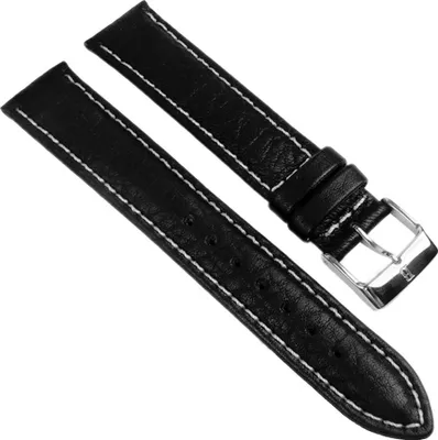 Produktbild von Minott Ersatzband Uhrenarmband Leder Wasserbüffel schwarz 18mm