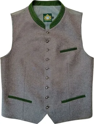 Hammerschmidt Trachten-Weste "Linus" (Loden mit festl. Rücken) in grau