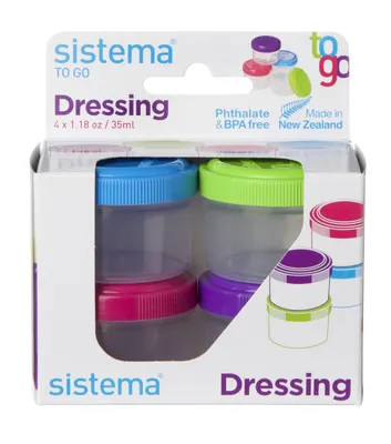Produktbild von Sistema 21470, Behälter, Oval, 0,035 l, Blau, Grün, Pink, Violett, 47 mm, 47 mm