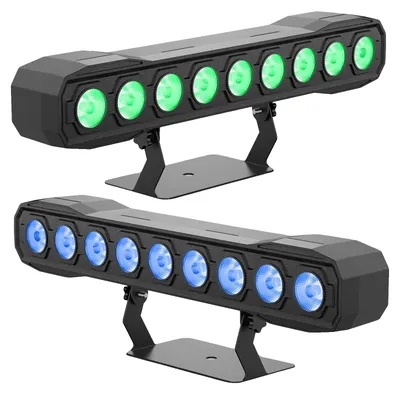 Obrázek produktu pro Jevištní reflektory, RGBW LED, ovládání DMX, zástrčka EU, 2 ks
